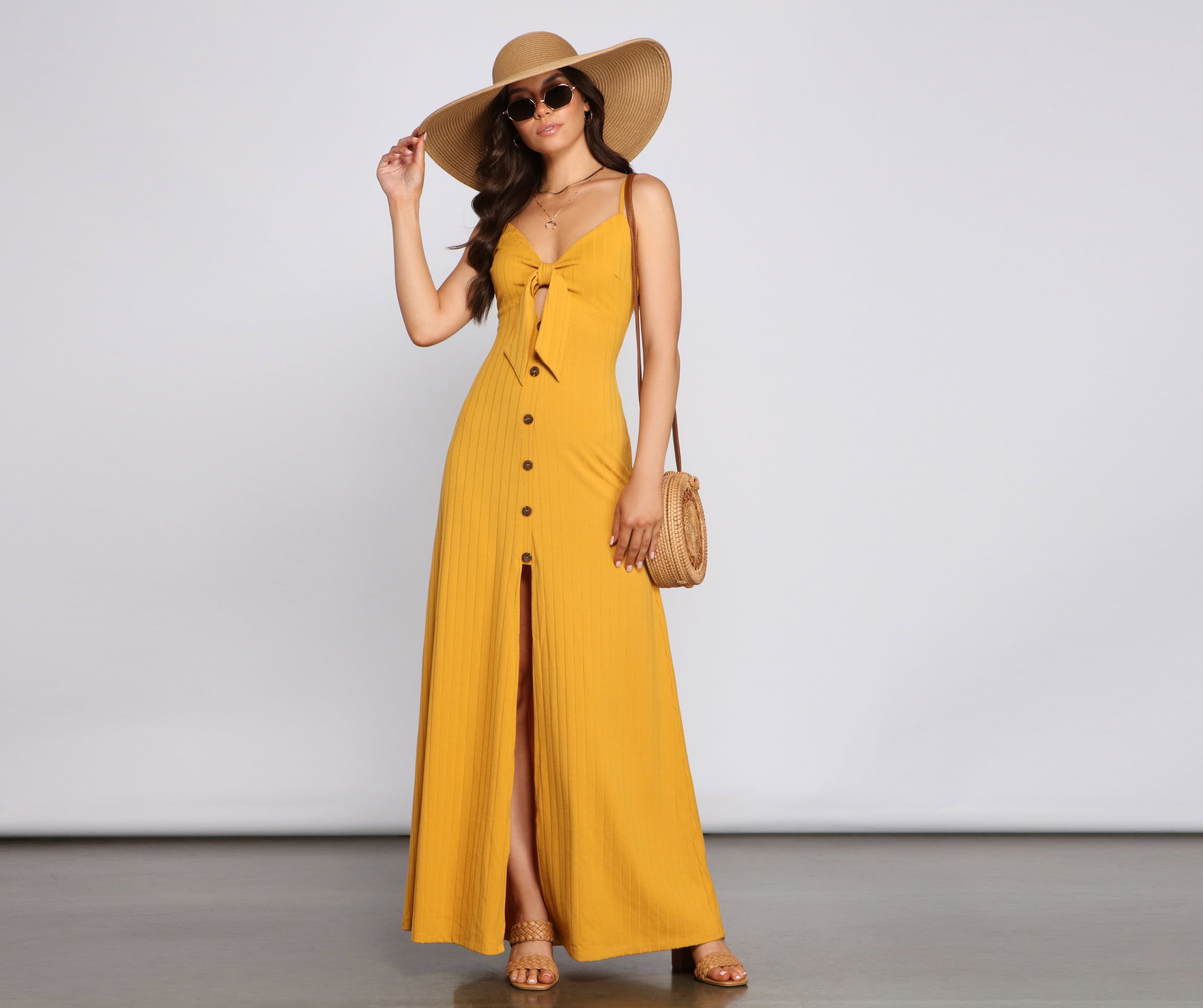 Casual Glam Ribbed Knit Maxi Dress