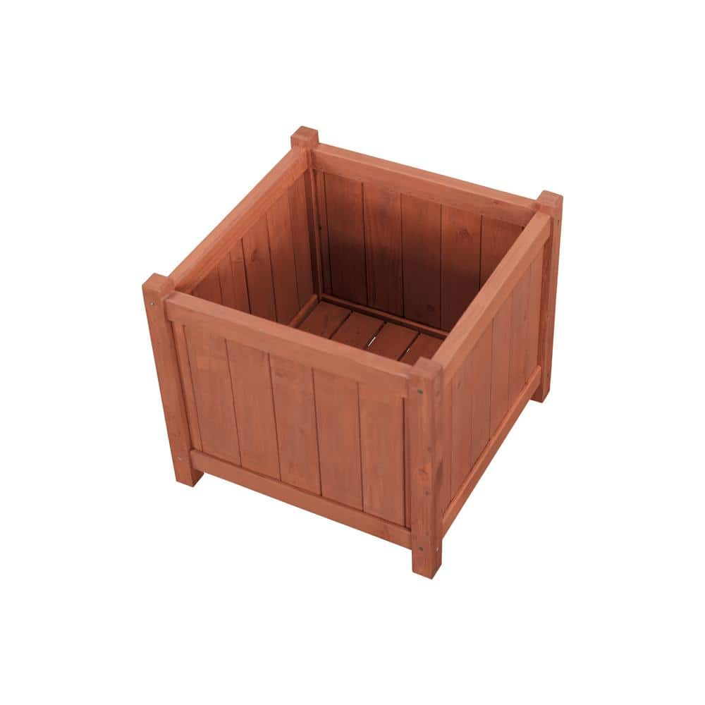 Leisure Season 18 in. Square Cedar Planter Box PB20011