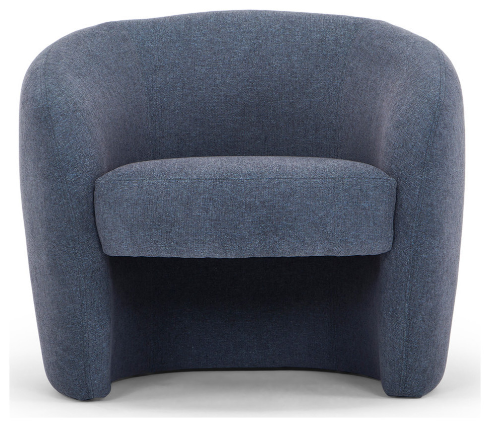 Clemance Accent Chair Dust Blue   Midcentury   Armchairs And Accent Chairs   by Peachtree Fine Furniture  Houzz