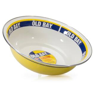 Golden Rabbit 4 qt. Old Bay Enameled Steel Round Serving Bowl OB03