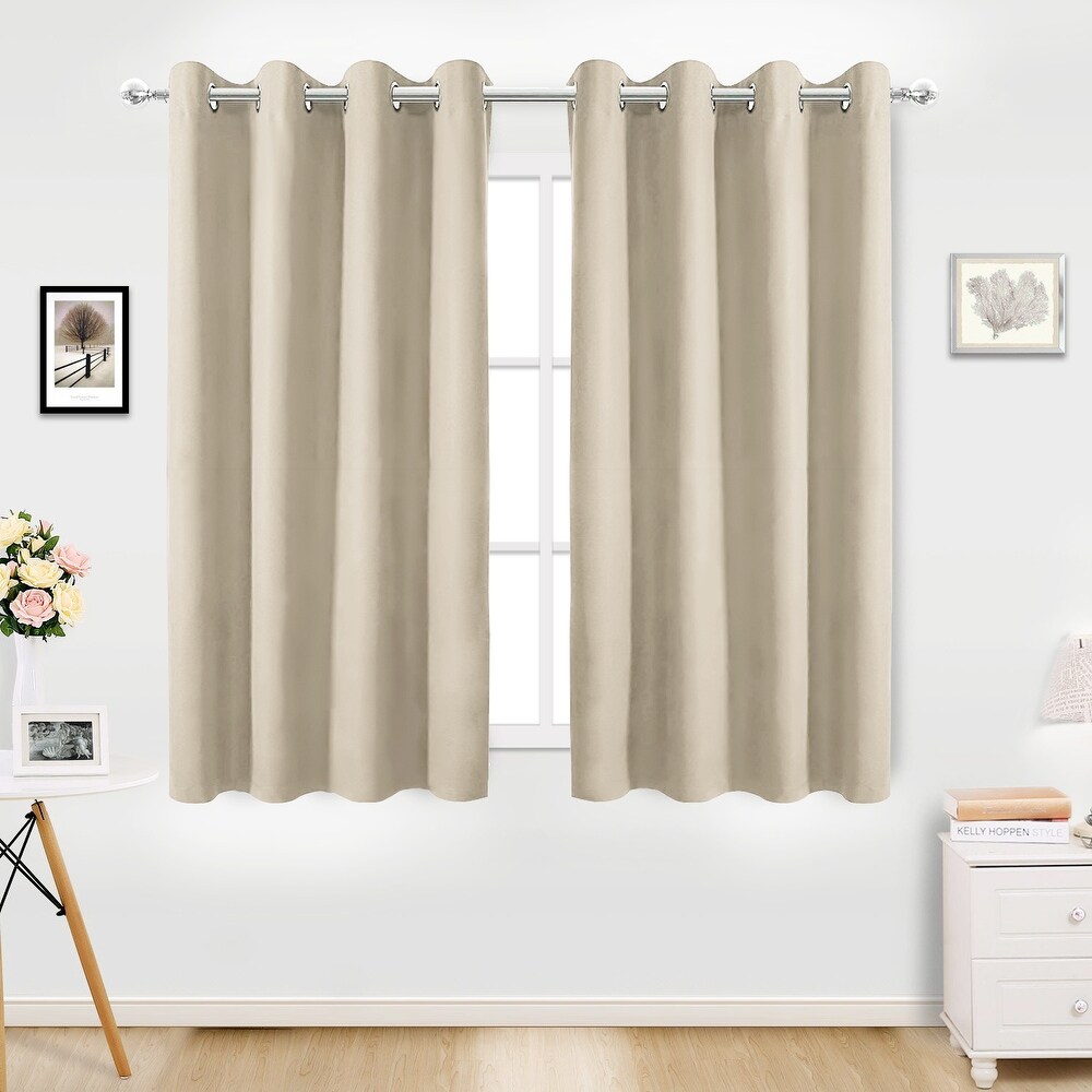 Pro Space Insulated Thermal Blackout Grommet Top Curtain Solid Room Window Drape (1 Panel)