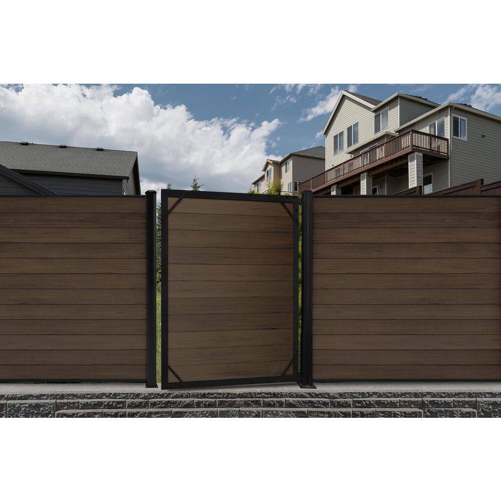 CREATIVE SURFACES 5 ft. x 6 ft. Aluminum Composite Fence Frame Kit Fence Gate HDFNCGTF0001