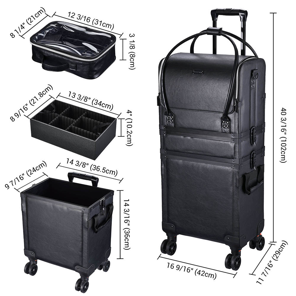 Byootique Makeup Artist Case on Wheels Hairstylist Case