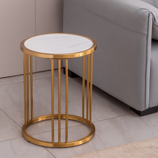 Elegant design Sintered stone round side/end table