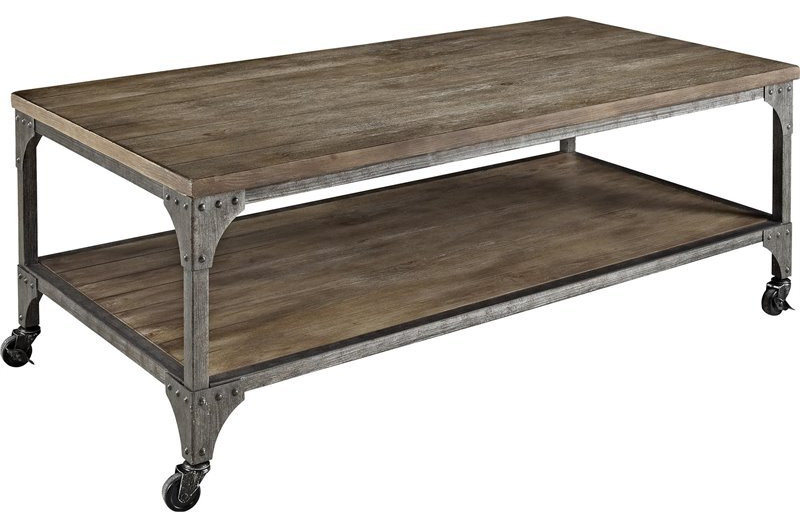 Altra Furniture Cecil Coffee Table in Rustic   Industrial   Coffee Tables   by Homesquare  Houzz