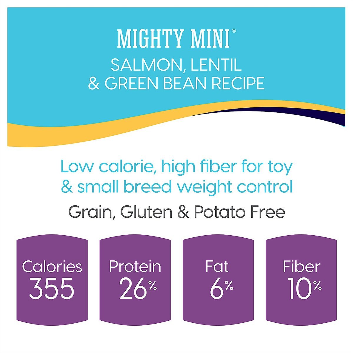 Solid Gold Mighty Mini Gut Health Small and Toy Breed Grain-Free Salmon， Lentil and Green Bean Dry Dog Food