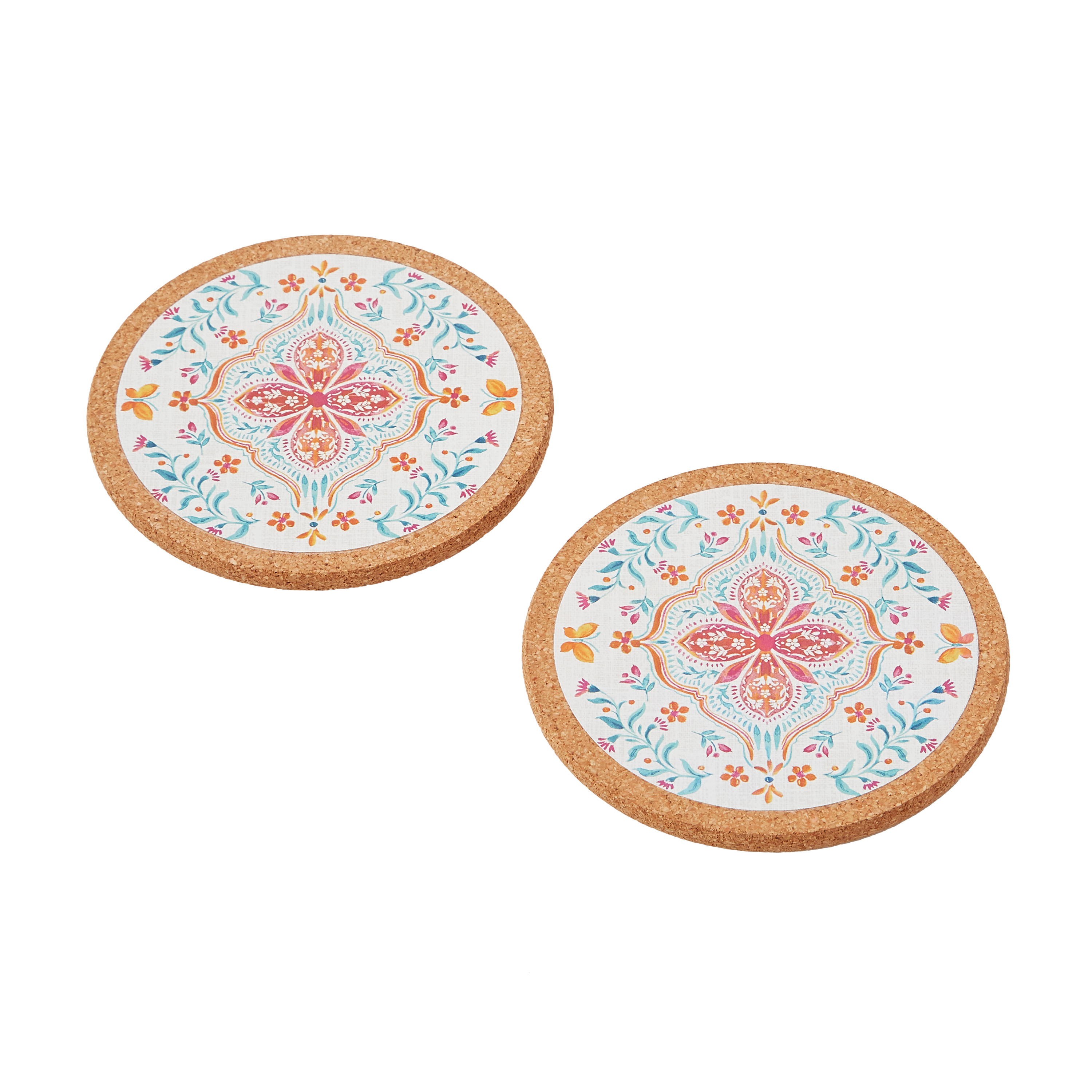 The Pioneer Woman Folk Geo 6-Piece Cork Coasters Set