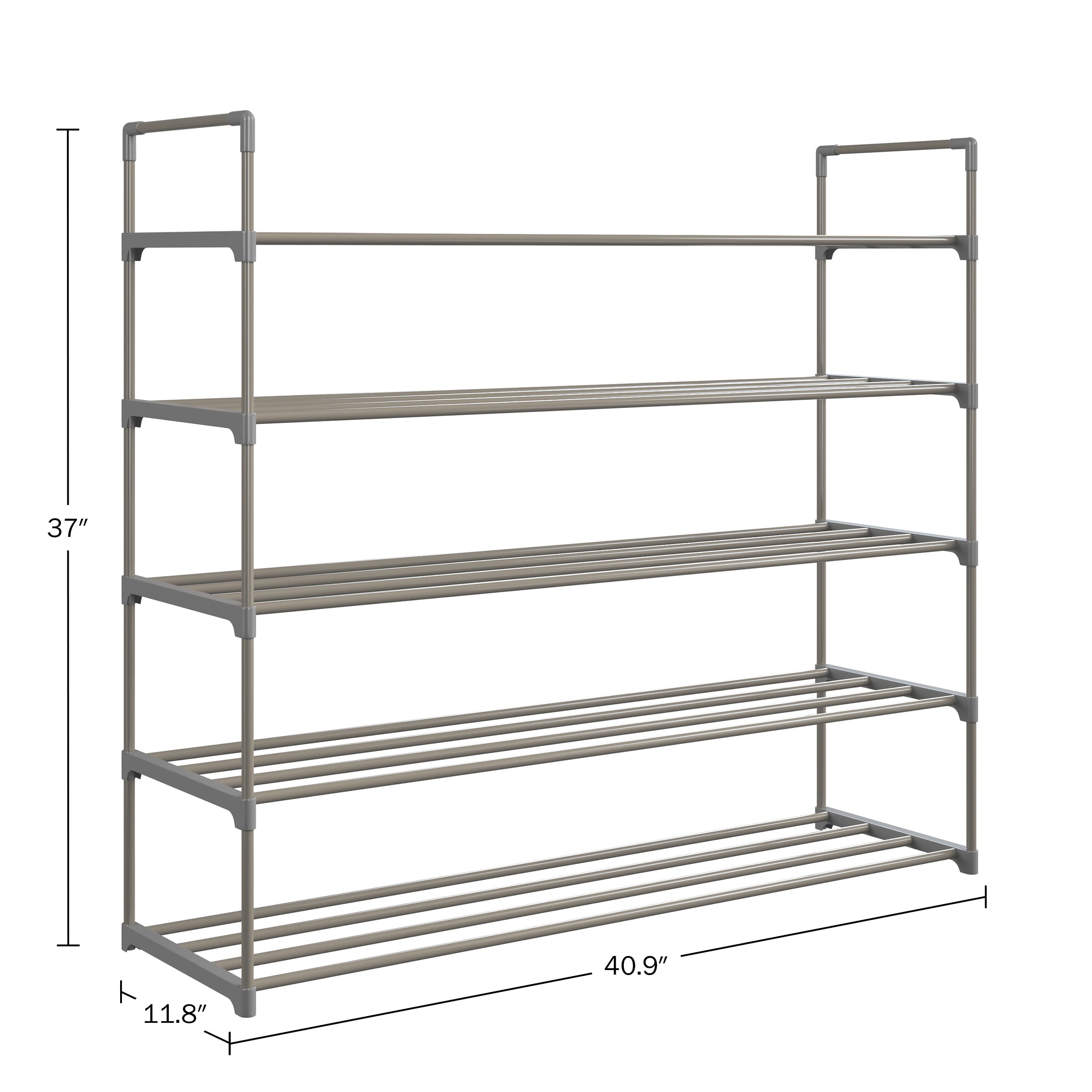 Shoe Rack with 5 Shelves Holds 30 Pairs by Home-Complete