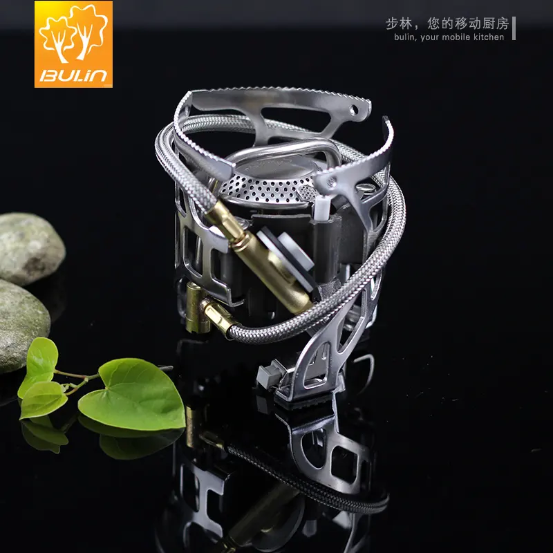 Stainless Steel Outdoor Folding Camping Hiking Picnic Stove Split Burner Survival Gas Furnace