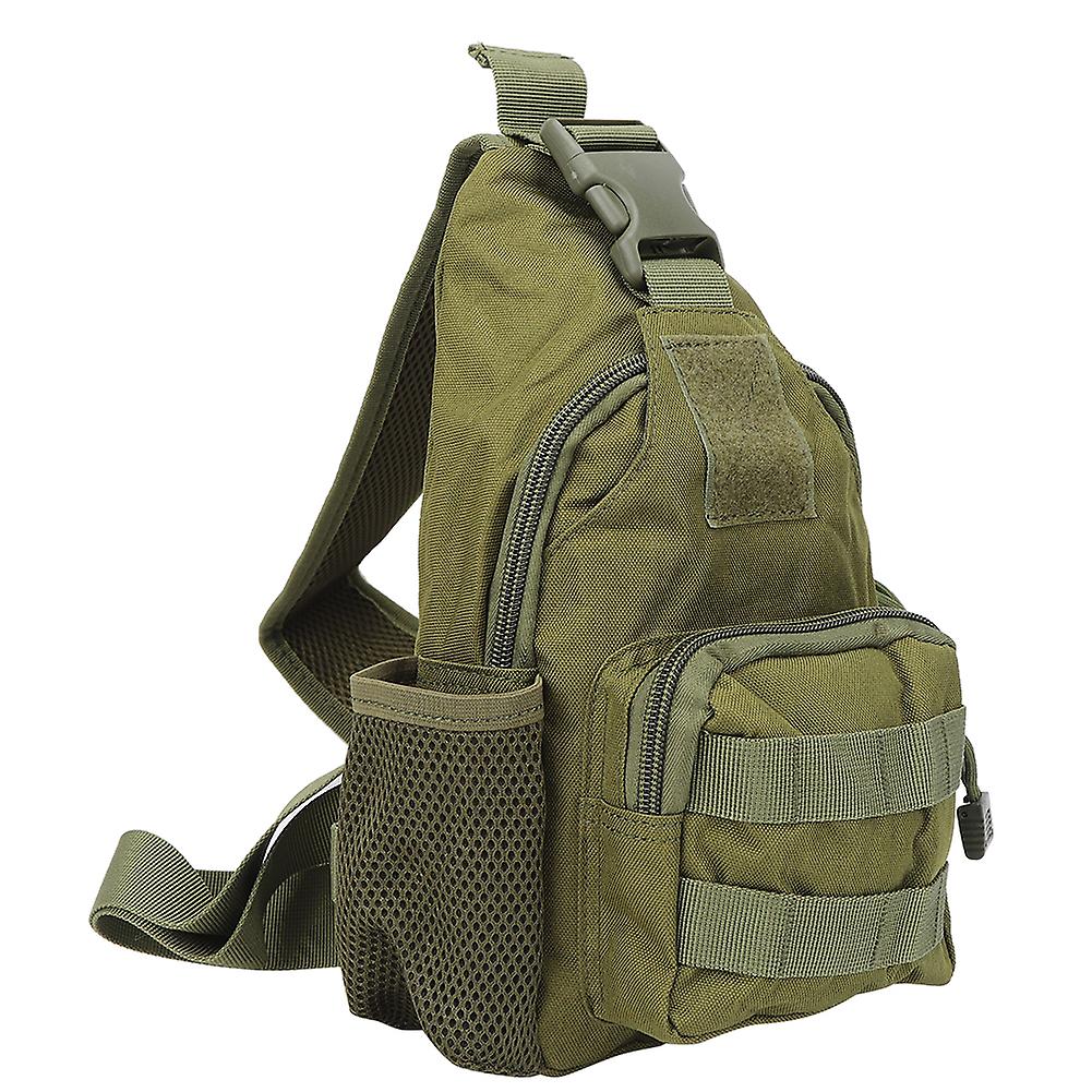 Outdoor Tactics Oxford Cloth Shoulder Chest Bag Messenger With Water Bottle Covergreen