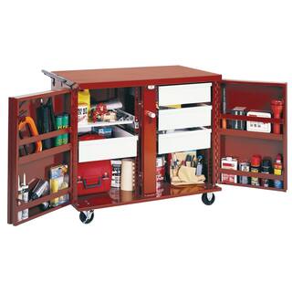 Crescent Jobox Rolling Work Bench - 2 Drawers 2 Shelves 6 in. Casters 675996