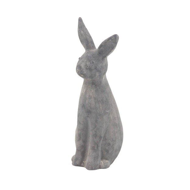 X 5 quot Magnesium Oxide Farmhouse Polystone Rabbit Garden Sculpture Gray Olivia amp May