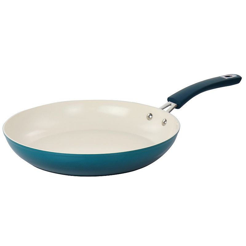 Oster Cocina Corbett 12 Inch Nonstick Aluminum Frying Pan in Blue