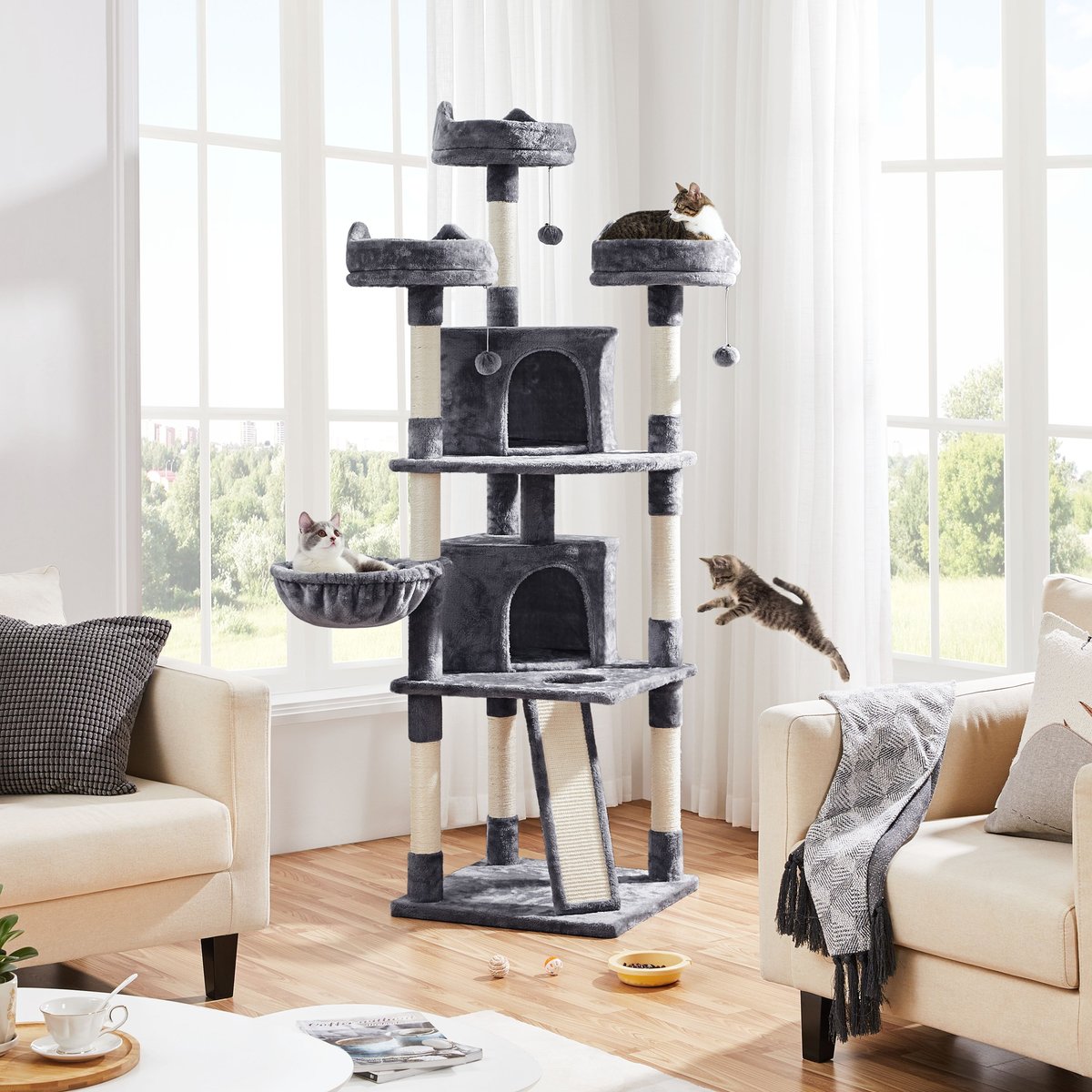 Yaheetech 76-in Multi-Level Cat Tree