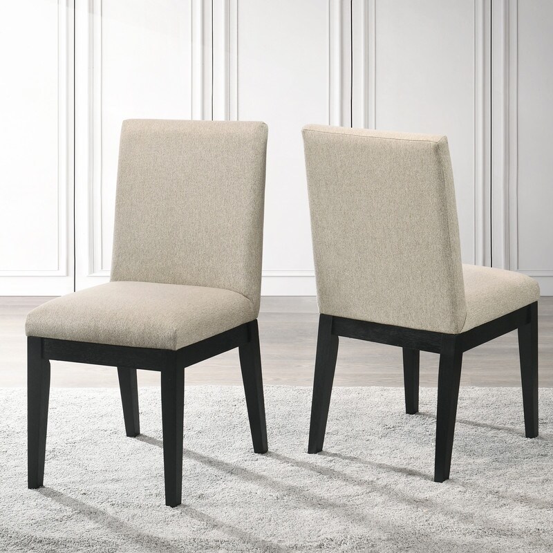 Best Master Furniture Terra Beige Linen Dining Chair (Set of 2)