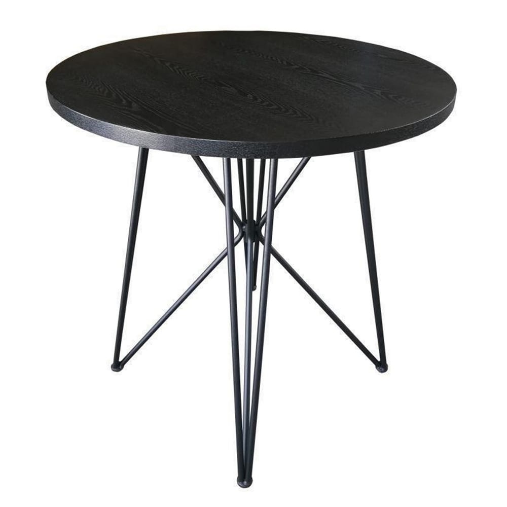 36 Inch Counter Height Dining Table  Black Metal Butterfly Base  4 Seater