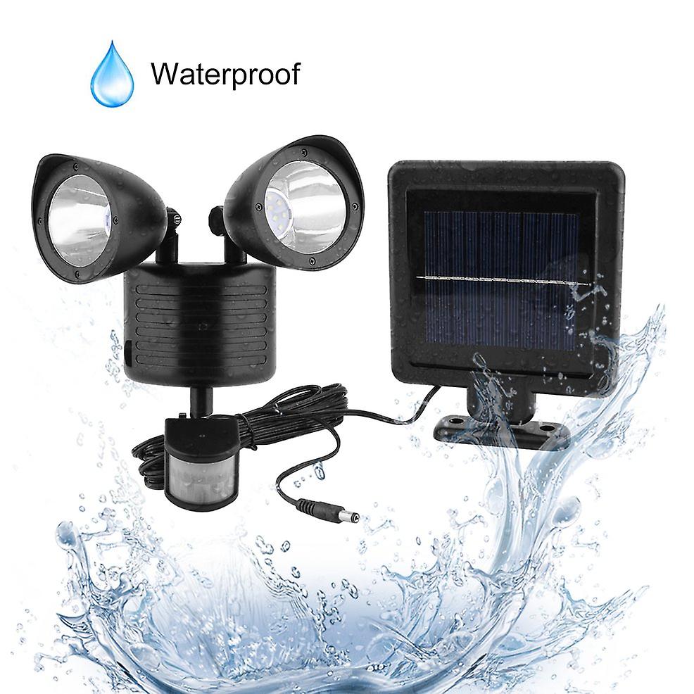 22 Led Solar Powered Security Light Waterproof Street Light Dual Flood Lamp