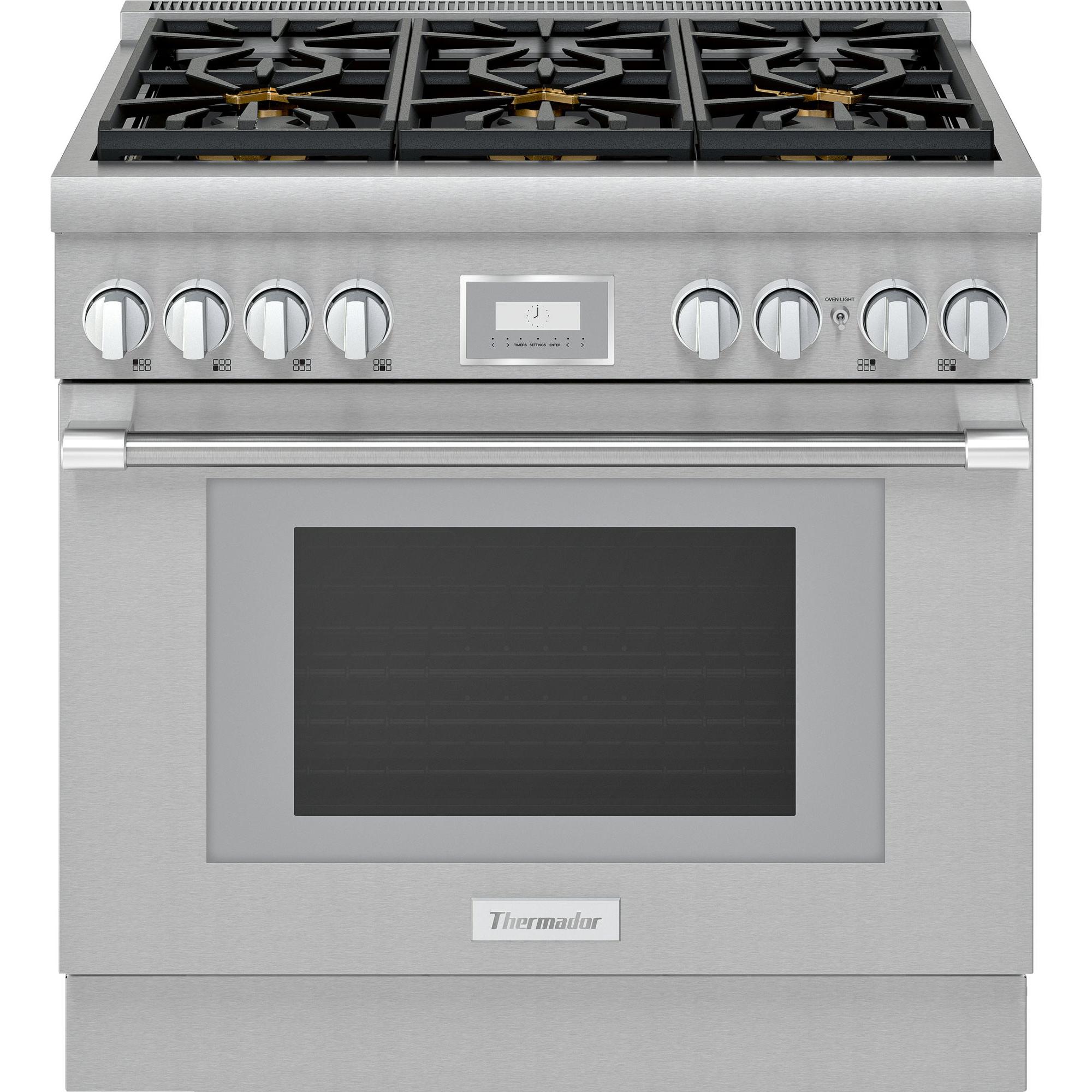 Thermador 36-inch Freestanding Dual-Fuel Range with Star® Burner PRD366WHC