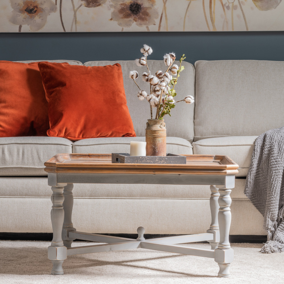 Alyson Gray Wooden Coffee Table   French Country   Coffee Tables   by Crestview Collection  Houzz