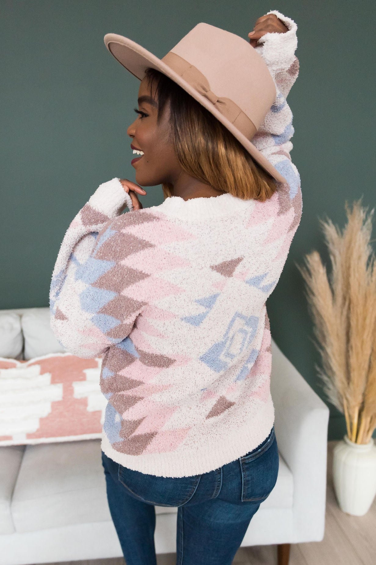 Happy Days Modest Aztec Sweater