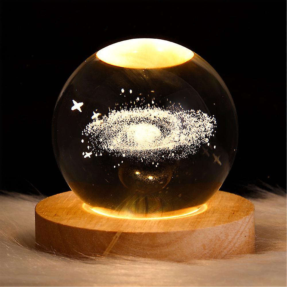 3d Solar System Ball Planets Engraving Bedside Lamp With Stand