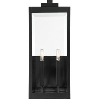 Quoizel Westover 2-Light Earth Black Outdoor Wall Lantern Sconce WVR8409EK