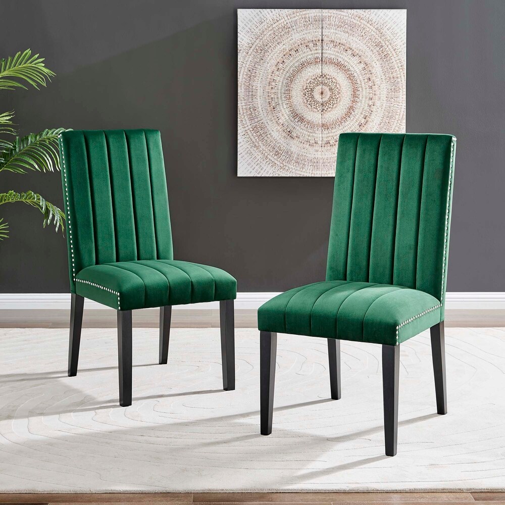 Catalyst Performance Velvet Dining Side Chairs   Set of 2