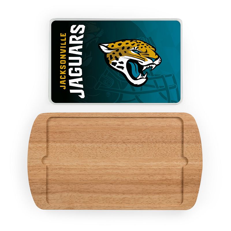 Picnic Time Jacksonville Jaguars Billboard Glass Top Serving Tray