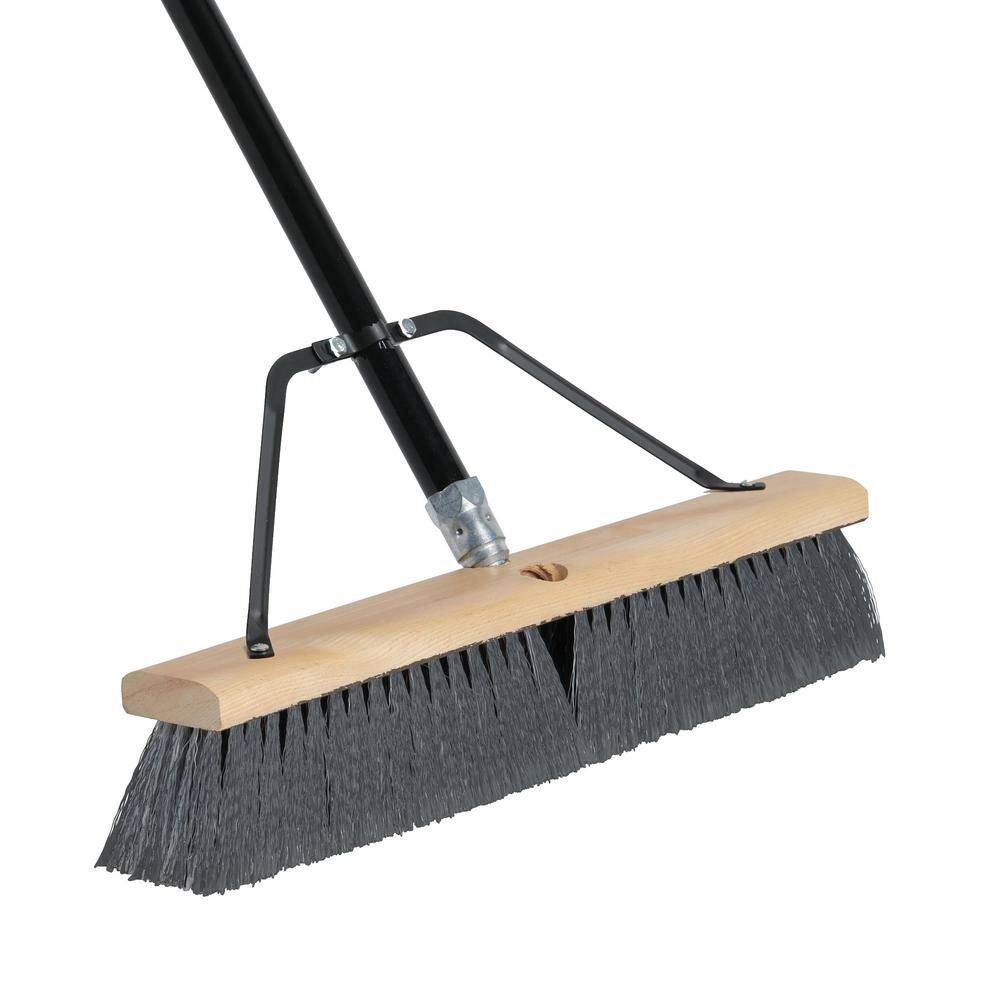 US.SHOVEL Easy Back 18 in. Outdoor Ergonomic Push Broom BR18SMR