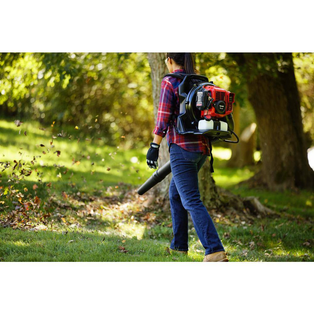 Troy-Bilt 220 MPH 600 CFM 51 cc Full Crank 2-Cycle Gas Backpack Leaf Blower with Tube Mounted Controls TB51BP