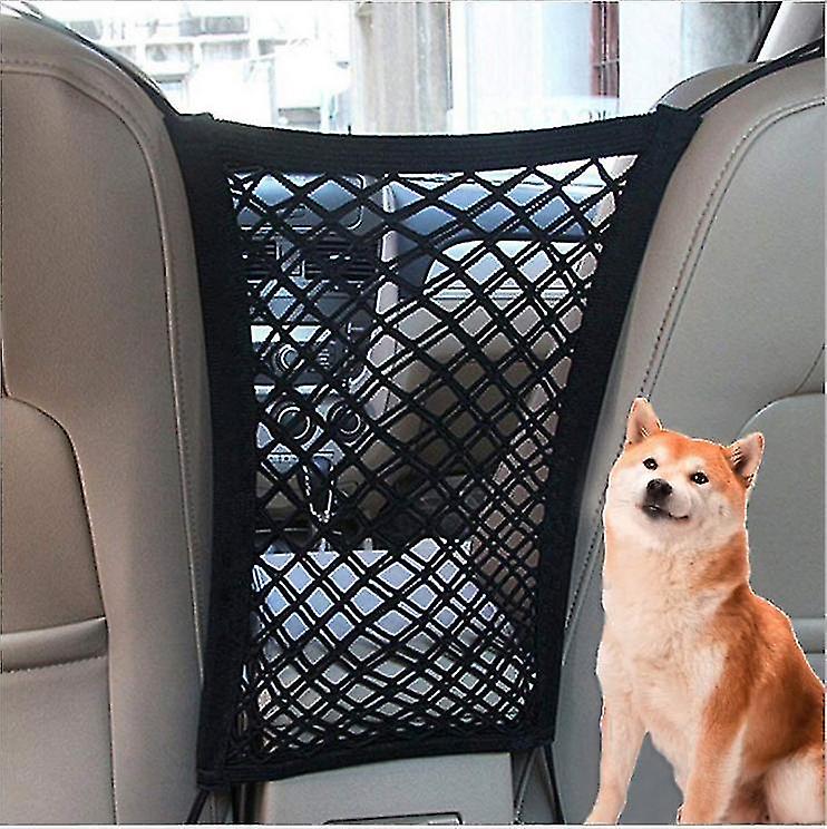 Dog Car Net Barrier Pet Barrier With Auto Safety Mesh Organizer，black