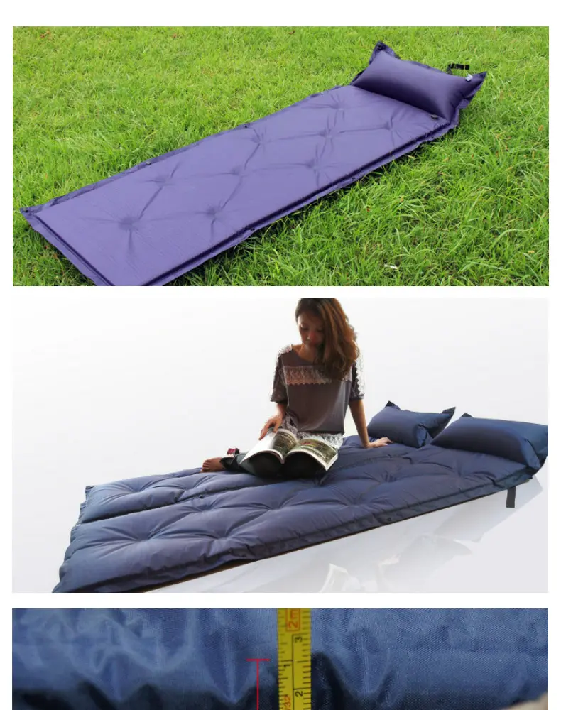 Outdoor Carries Lightweight Wholesale Inflating Camping Hiking Sleeping Mat Pad Waterproof Mattress