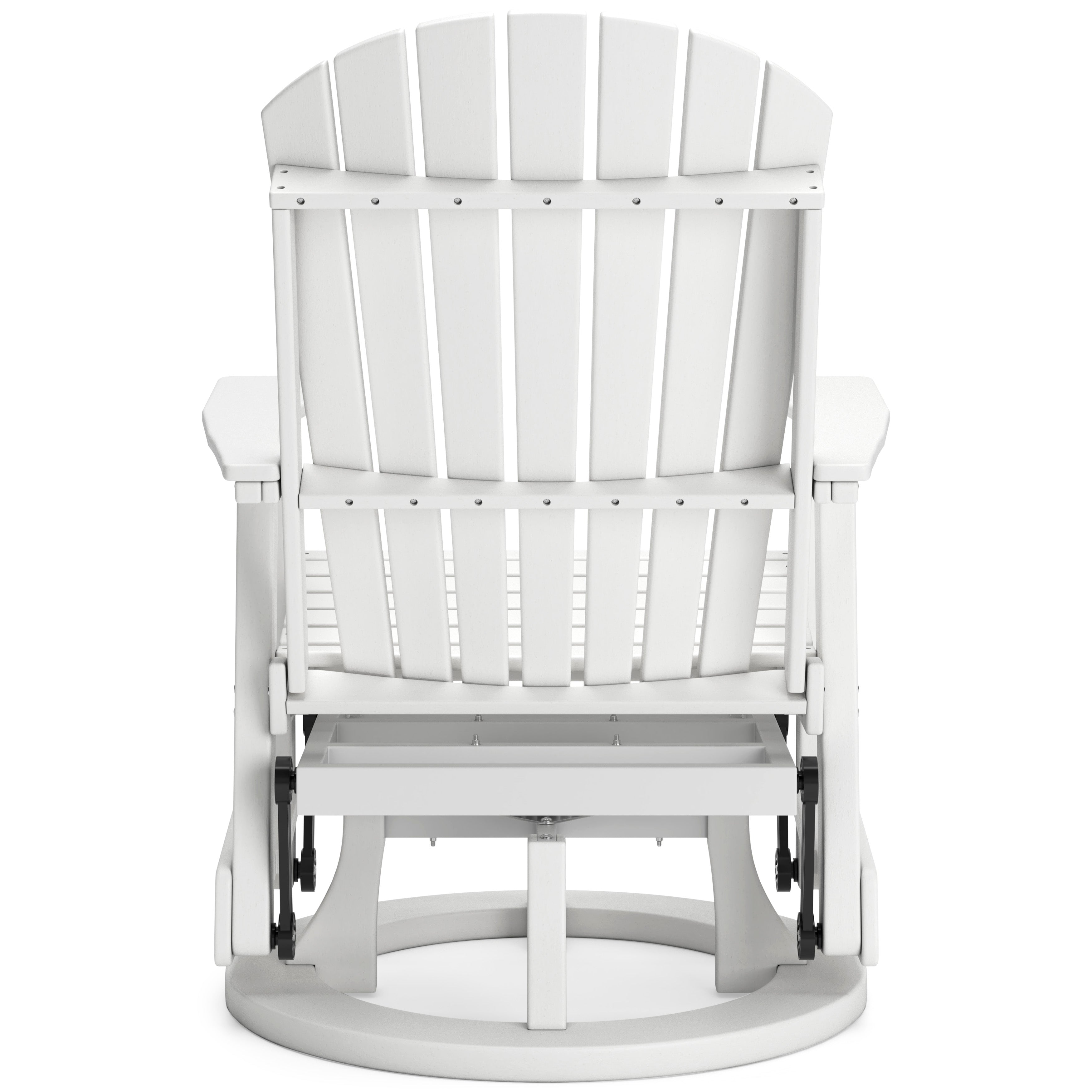 Poly White Outdoor Swivel Glider Chairs