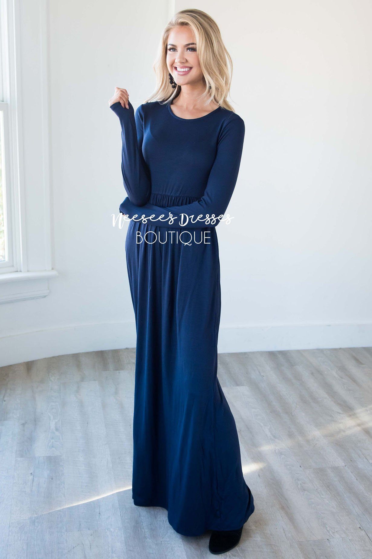 The Aline Long Sleeve Maxi Dress