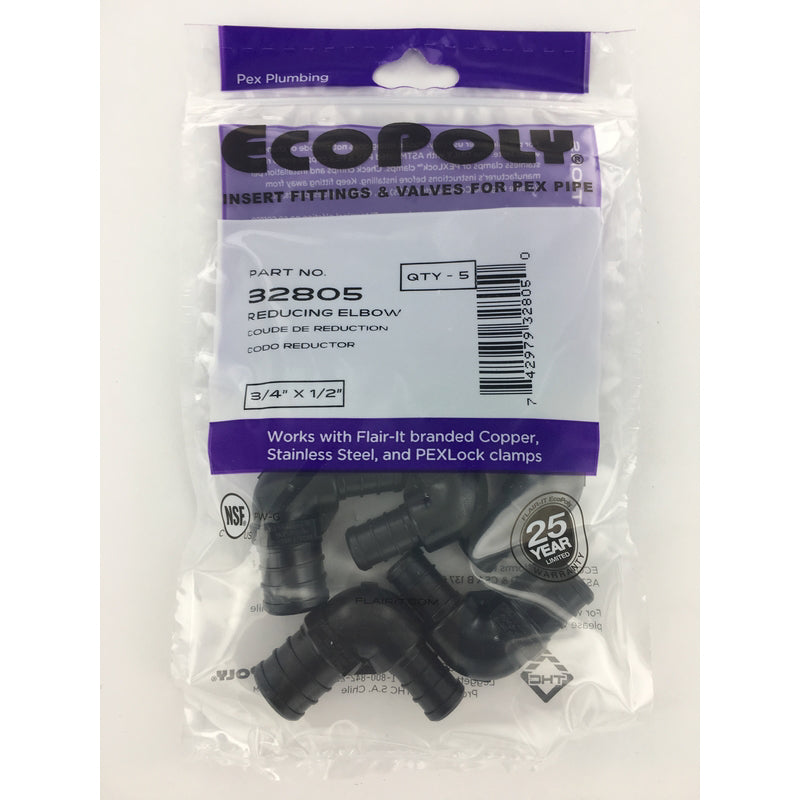 ECOPOLY ELBW 3/4X1/2 5PK