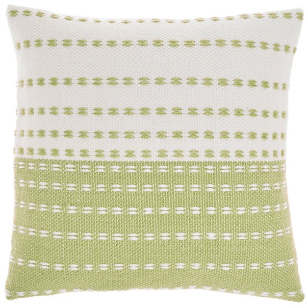 Woven And Stitched Square Throw Pillow Mina Victory