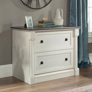 SAUDER Palladia Glacier Oak Decorative Lateral File Cabinet with 2-Drawers 432728