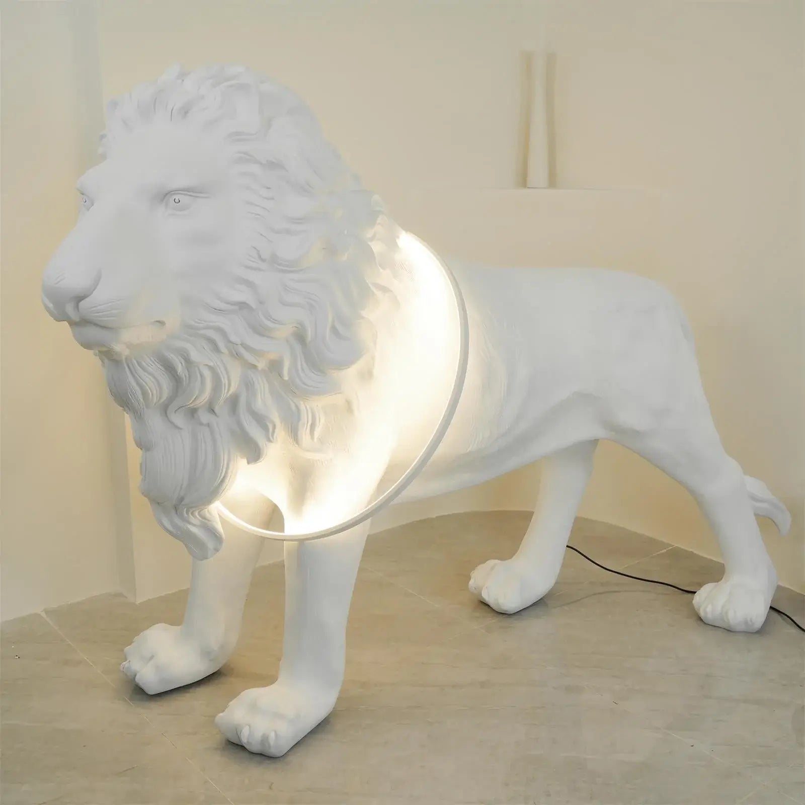 Leo Lion Sculpture Floor Lamp