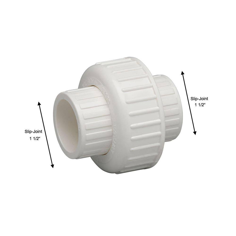 Homewerks Worldwide 1-12 in. Solvent x 1-12 in. Solvent PVC Union 511-14-112-112H