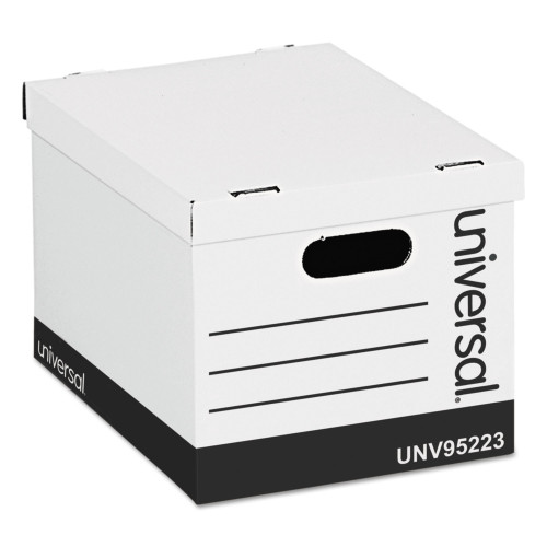 Universal Basic-Duty Easy Assembly Storage Files， Letter/Legal Files， White， 12/Carton (95223)