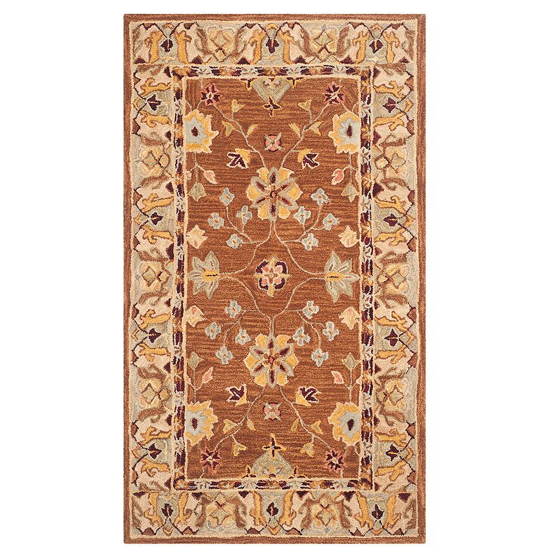 Safavieh Anatolia Tina Framed Floral Wool Rug