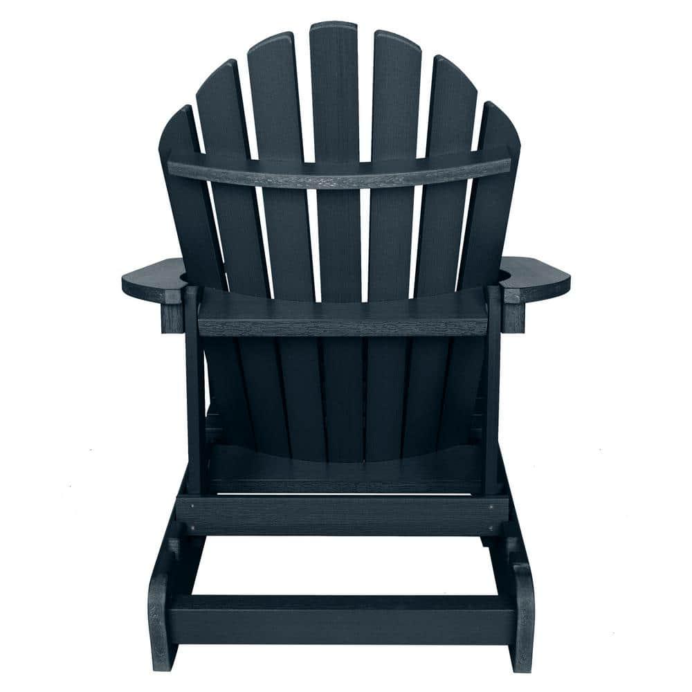 Highwood Hamilton Federal Blue Folding and Reclining Plastic Adirondack Chair