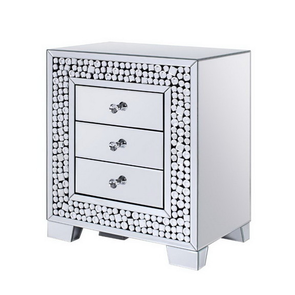 Acme 97584 Kachina Accent Table  Mirrored   Faux G...