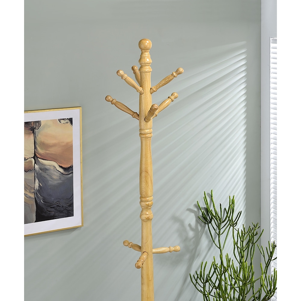 71.5 In. Wood Swivel Coat Rack