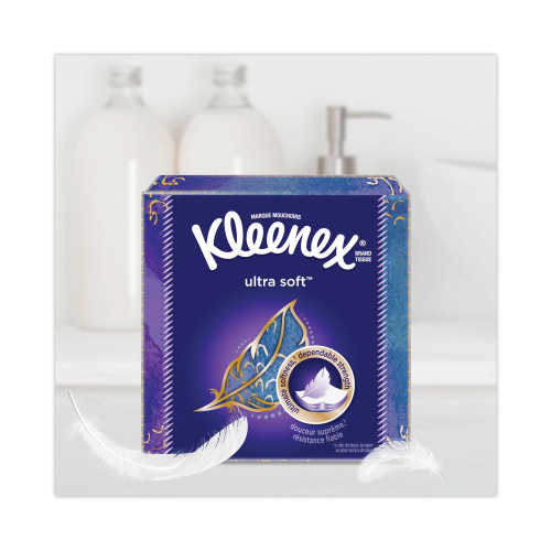 Kleenex Ultra Soft Facial Tissue， 3-Ply， White， 65 Sheets/Box， 4 Boxes/Pack， 12 Packs/Carton (50173CT)