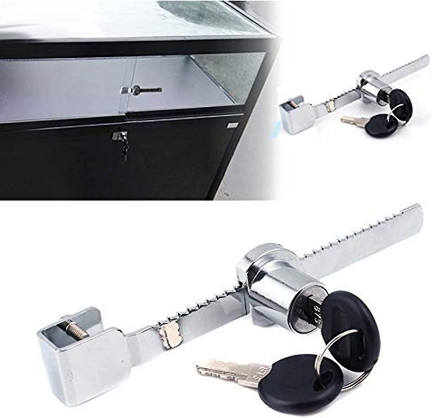 2pcs Top Quality Reptile Vivarium Terrarium Sliding Showcase Glass Door Lock And Key， Pliers Security Lock Key Lock