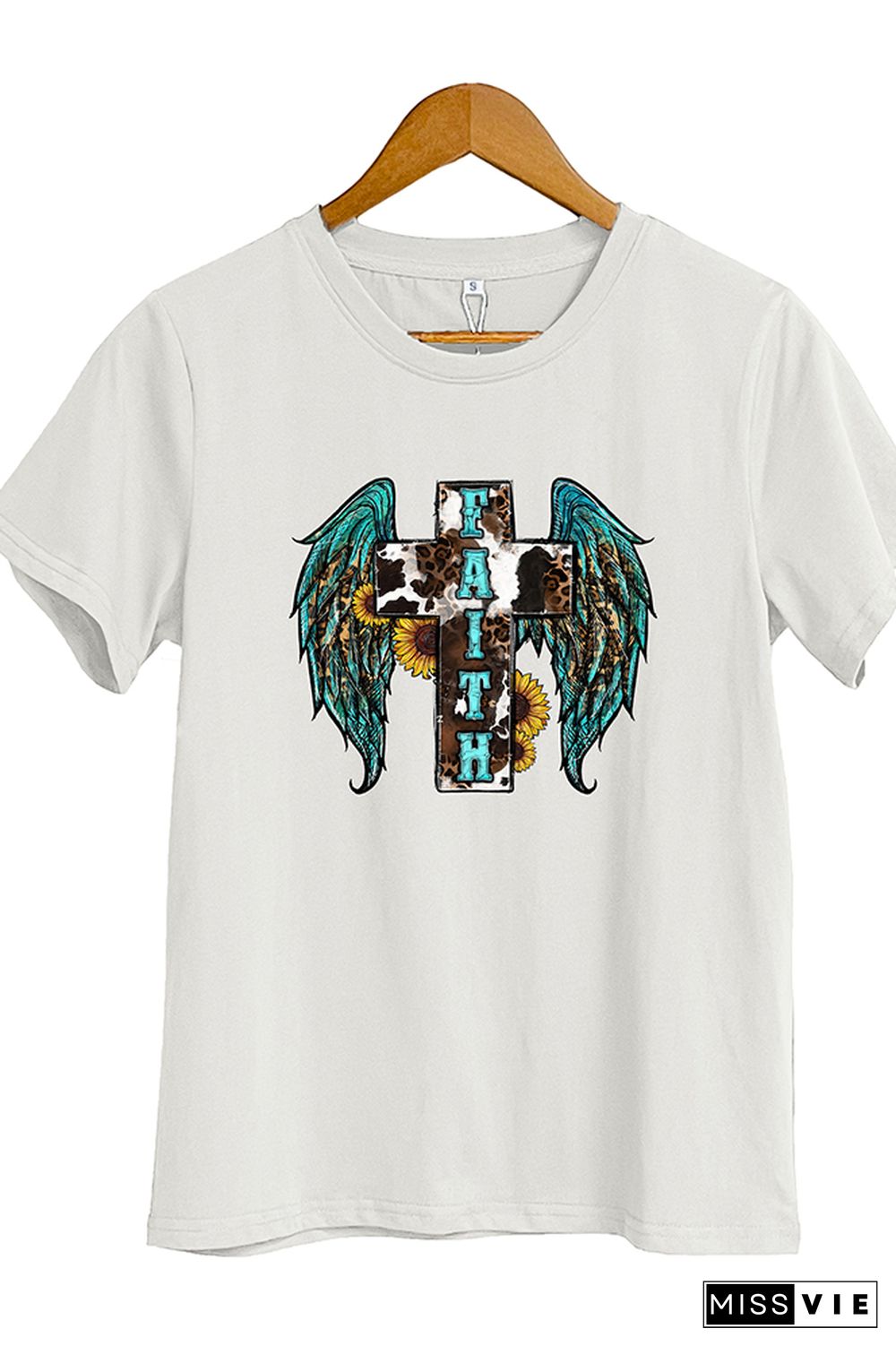 Western Wingns Cross Short Sleeve Graphic Tee Wholesale