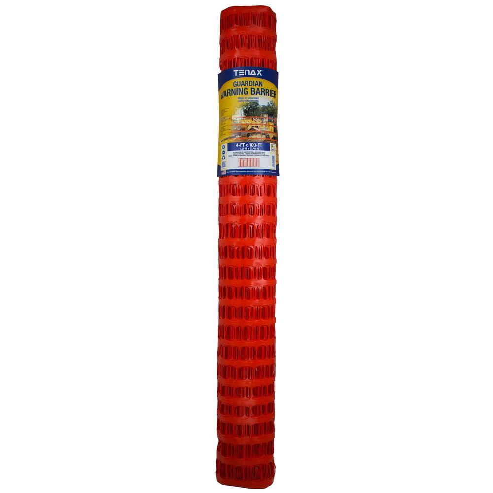 Tenax 4 ft. x 100 ft. Orange Guardian Safety Barrier Fence 2A060006