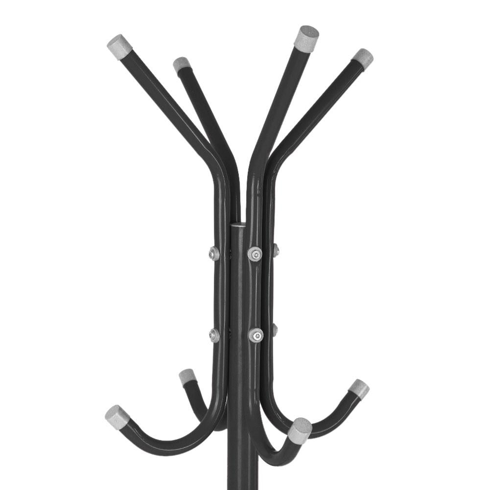 Oxgord Coat Rack 12 Hook Standalone Stainless Steel Hat Stand Clothes Hanger Hall Tree