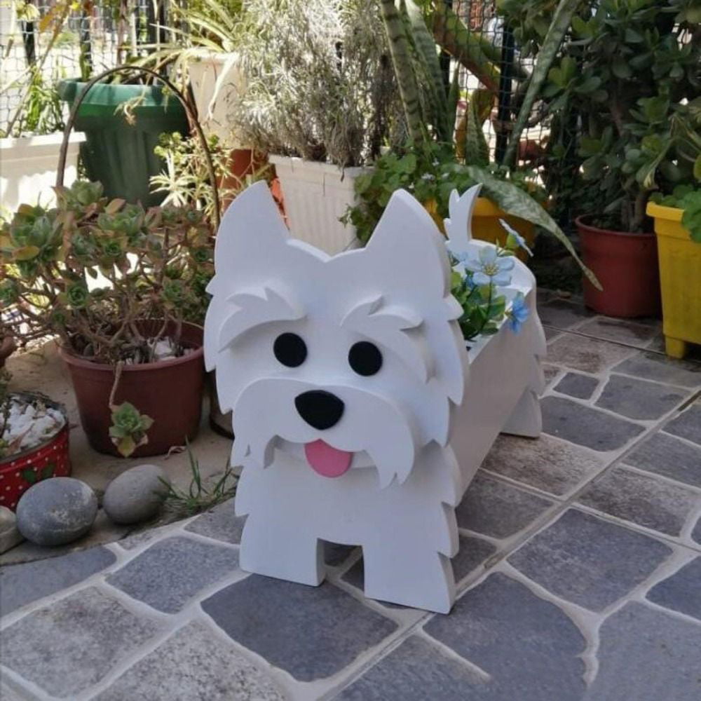 Cartoon Garden Animal Shaped Box PVC Dog Planter Pot Succulent Planter Flower Pot Plant Pots 4